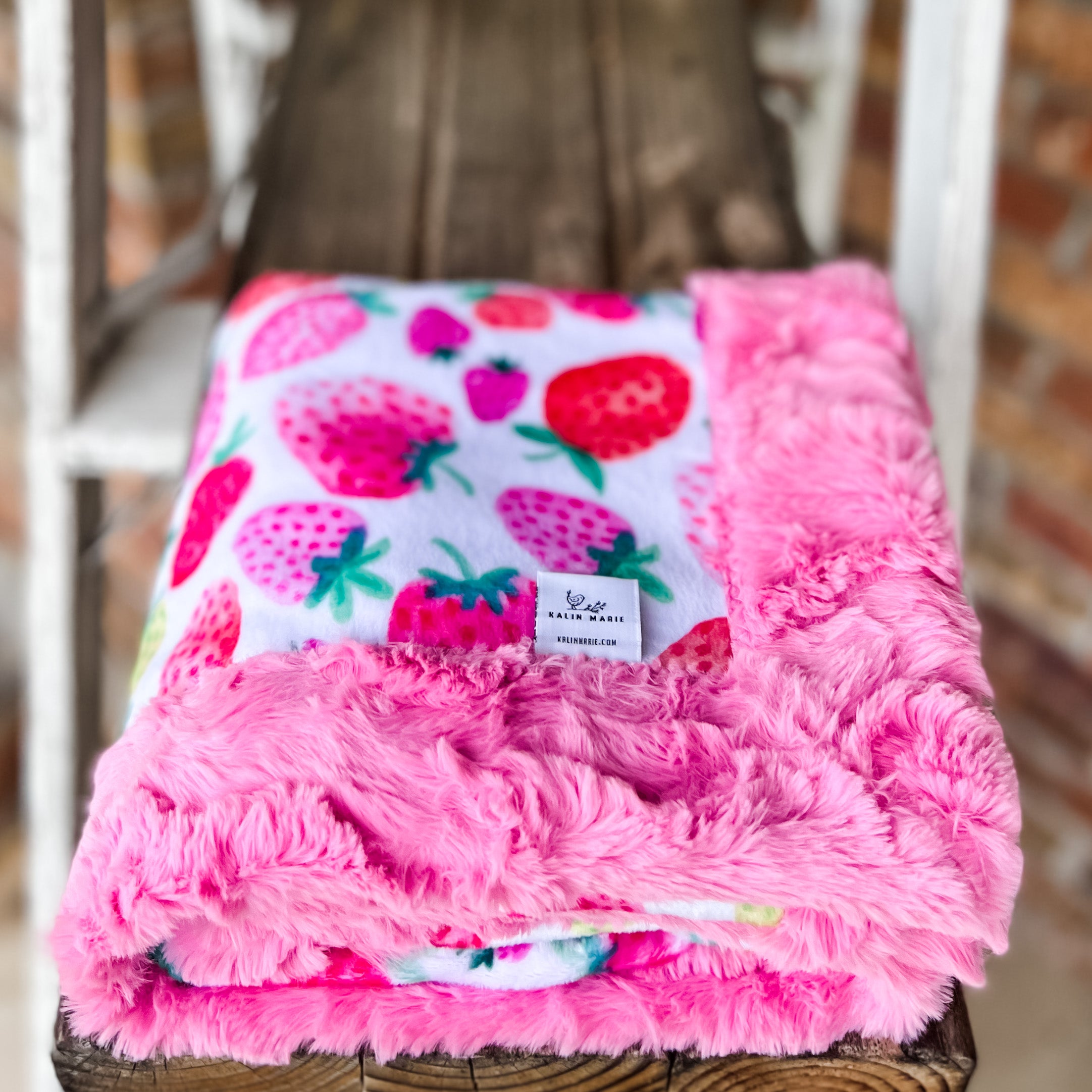 Easy Order Berry Picking & Hot Pink Glacier Luxe Snuggle Blanket