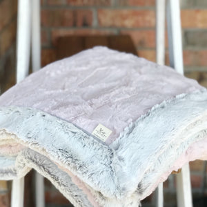 Easy Order Rosewater Hide & Silver Frost Double Luxe Blanket