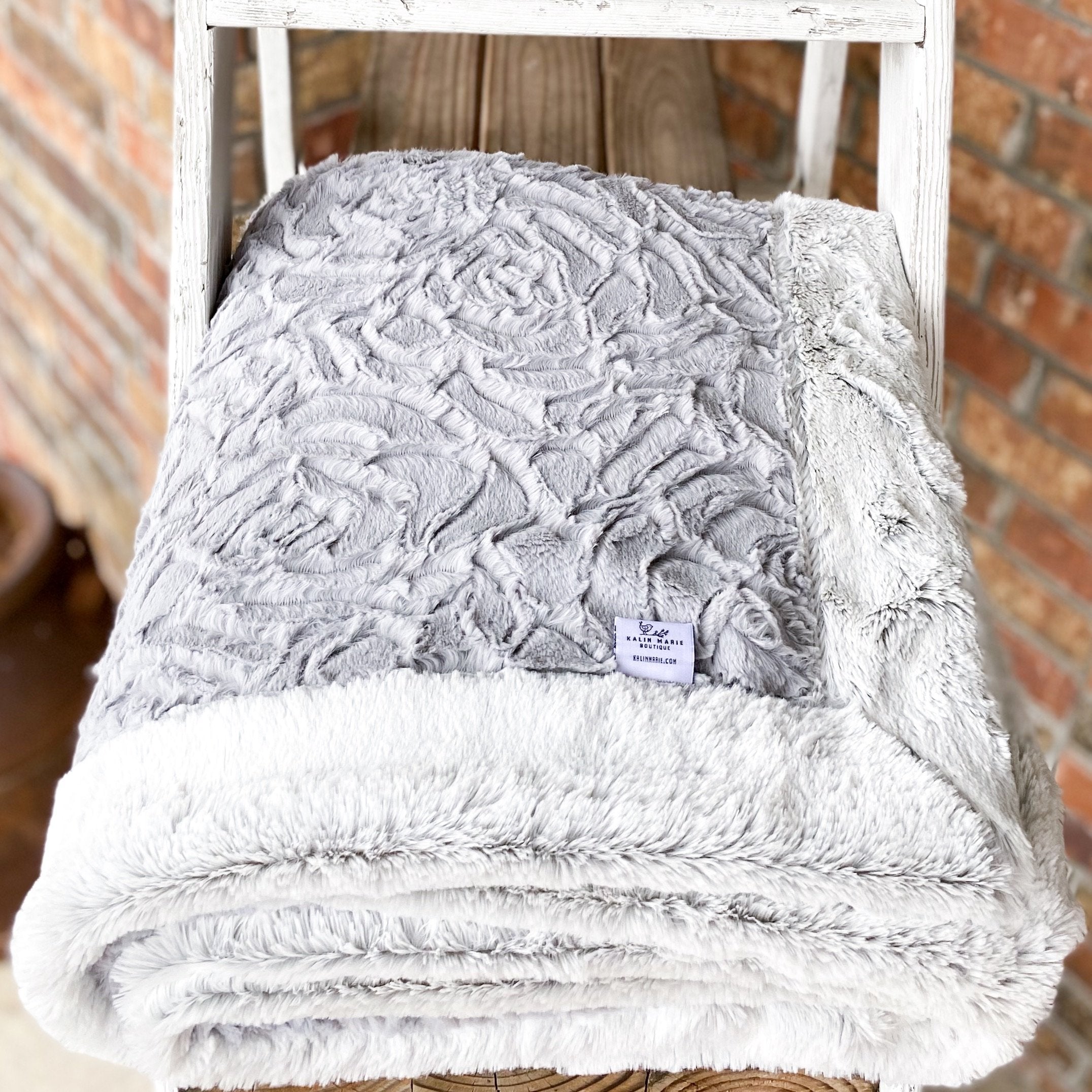 Easy Order Silver Demi Rose & Silver Frost Double Luxe Blanket