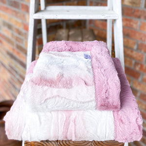 Easy Order Limited Rosewater Angora & Woodrose Hide Double Luxe Blanket