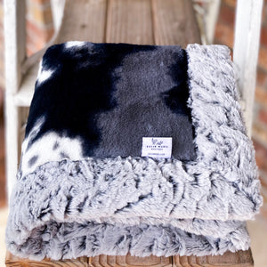 RTS Storm Pony & Frosted Grey Zigzag Luxe Blanket