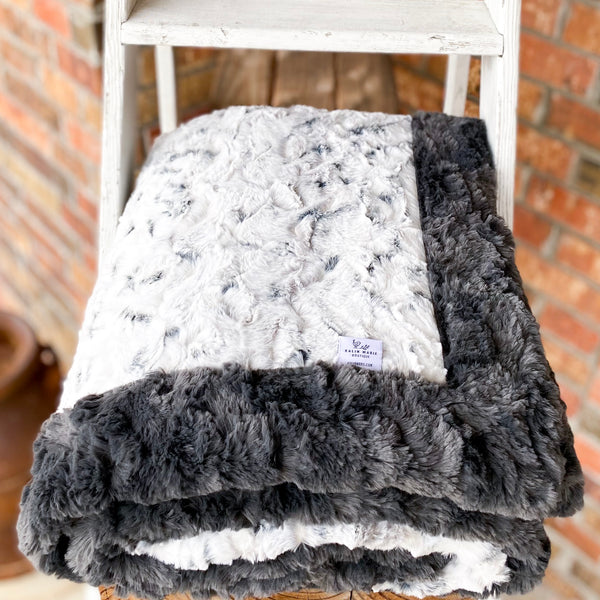 Popular Snowy Owl Alloy & Ash Glacier Double Luxe Blanket