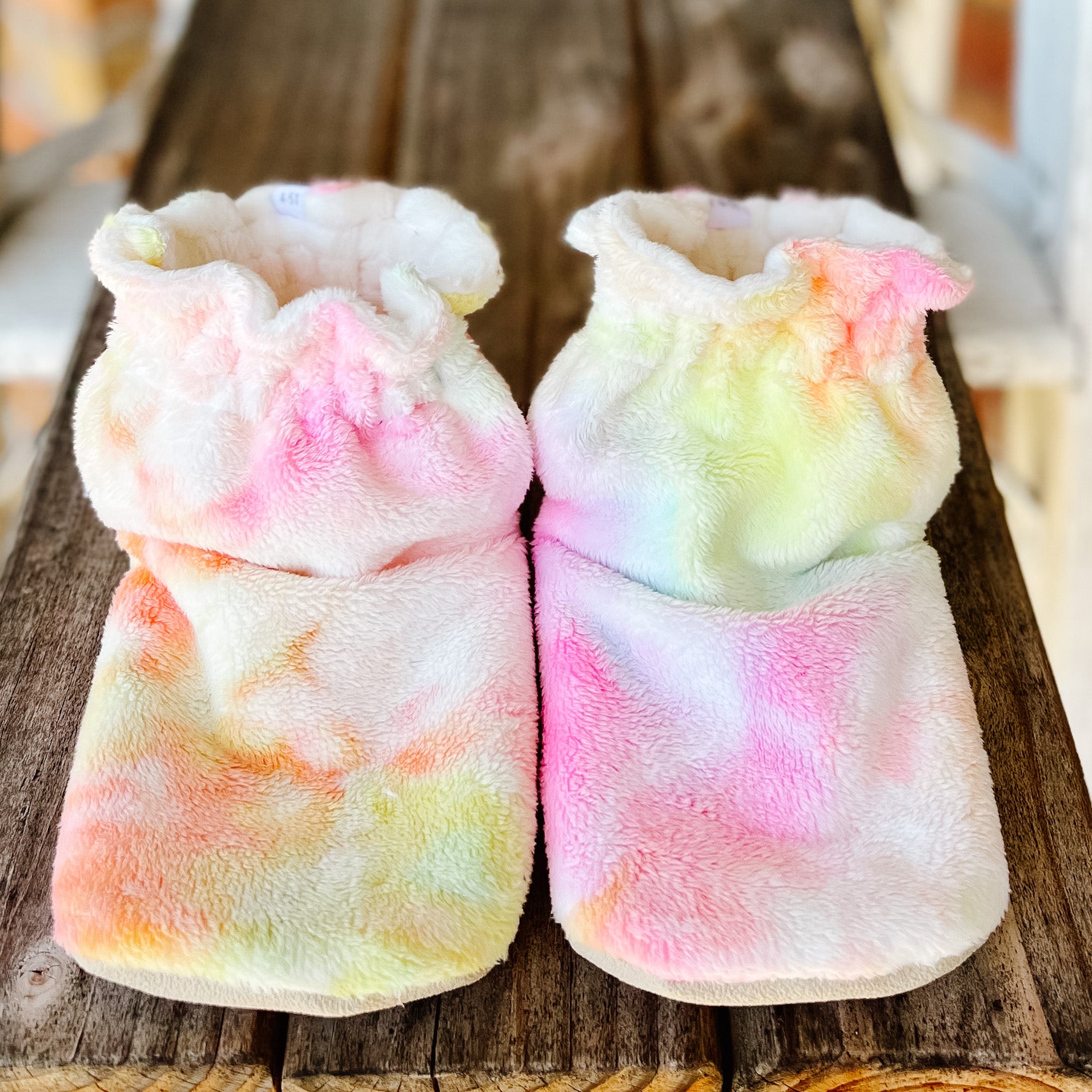 LE Stella Rose Minky Booties Ready to Ship