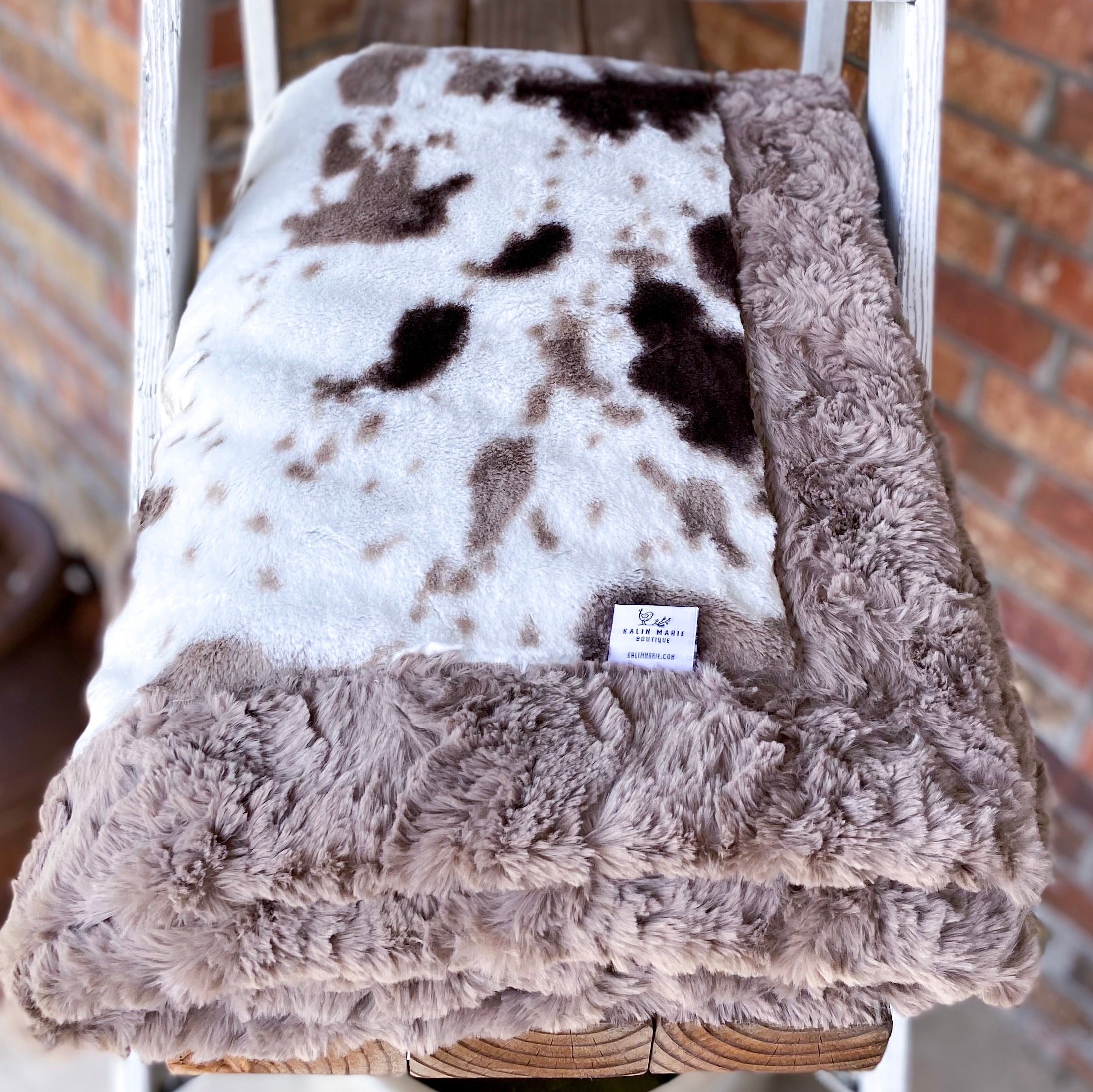 RTS Brown Sugar Pony & Simply Taupe Glacier Luxe Blanket