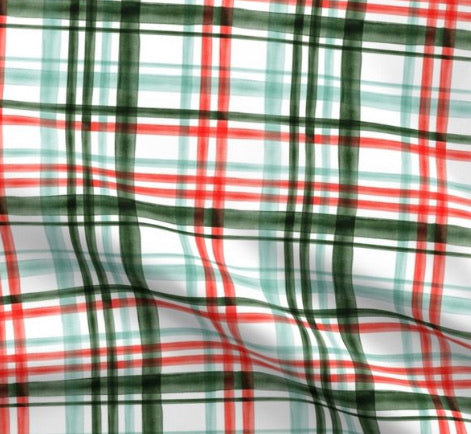 Limited Edition Spoonflower Christmas Plaid Minky Luxe Blanket Custom Order