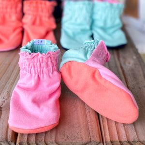 Last Chance! RTS Limited Edition Color Block Cotton Knit Booties