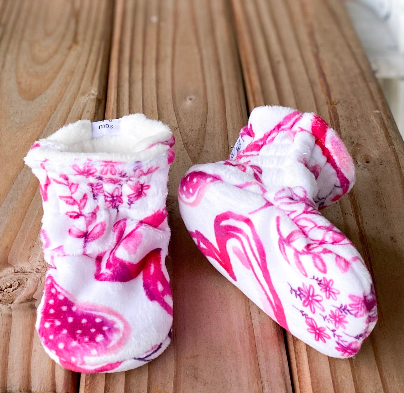 LE Love Me Minky Booties Ready to Ship