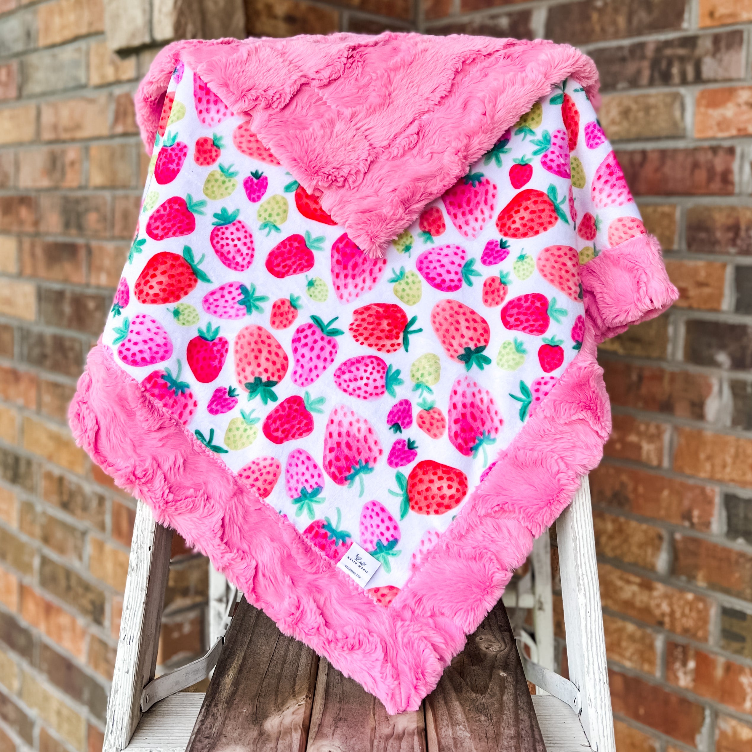 Easy Order Berry Picking & Hot Pink Glacier Luxe Snuggle Blanket