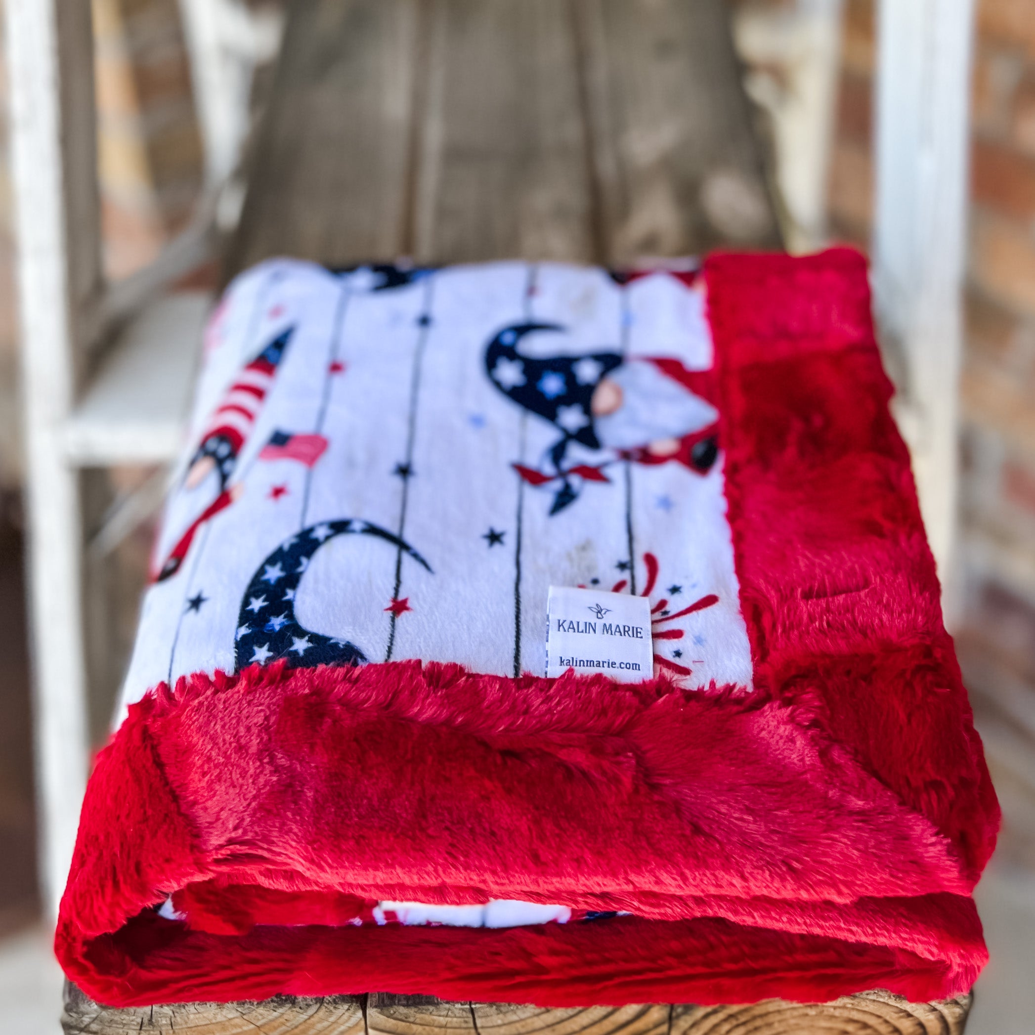 Last Chance! RTS Patriotic Gnomes Luxe Snuggle Blankets