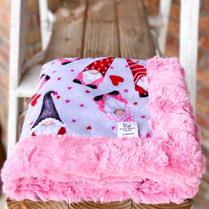 Easy Order Valentines Gnomes Luxe Snuggle Blanket