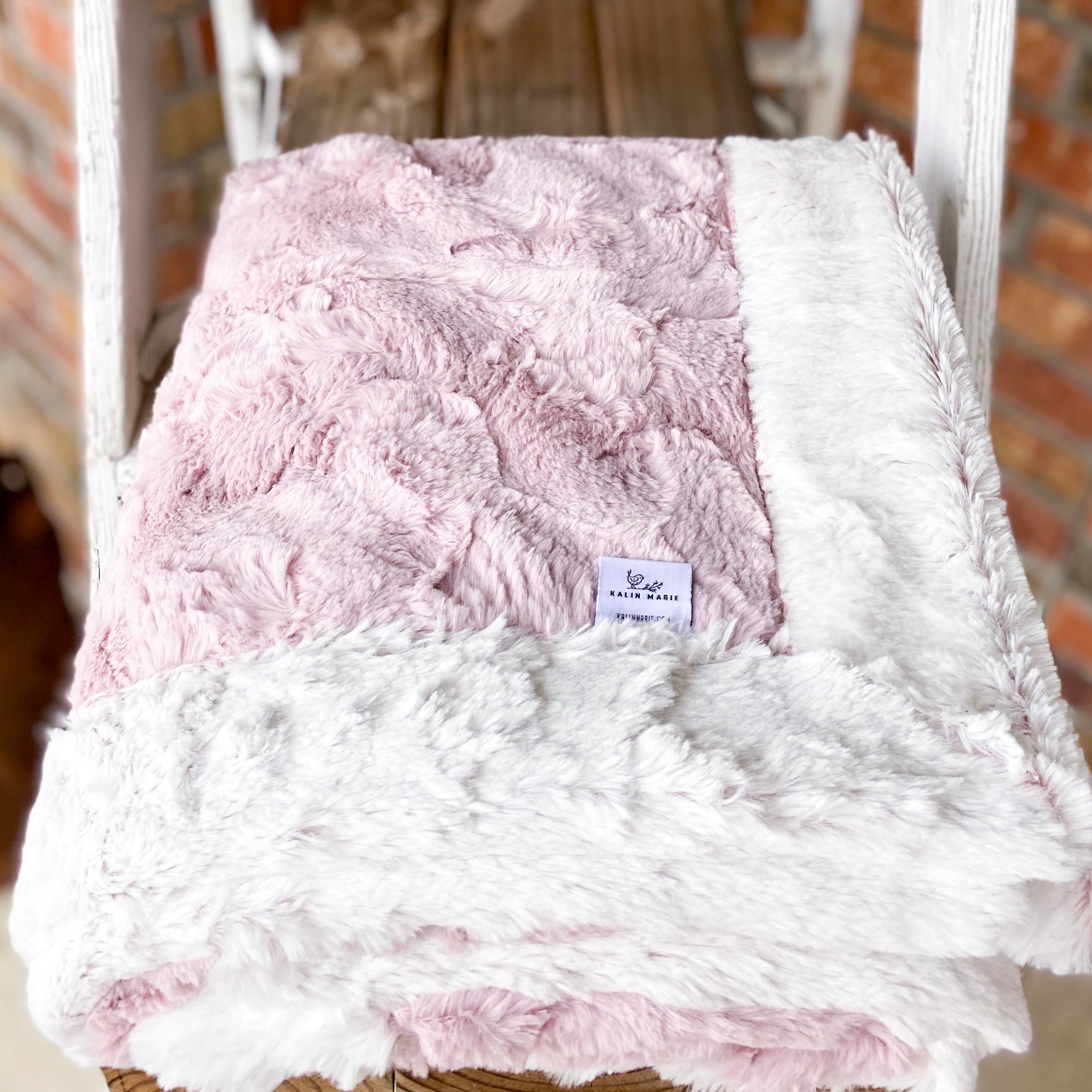 Easy Order Rosewater Hide & Rosewater Frost Double Luxe Blanket