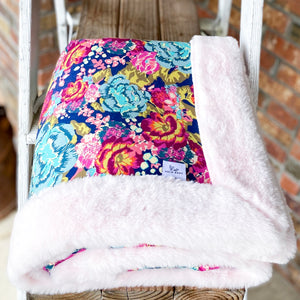 Easy Order Boho Rose Cotton Knit Luxe Blanket