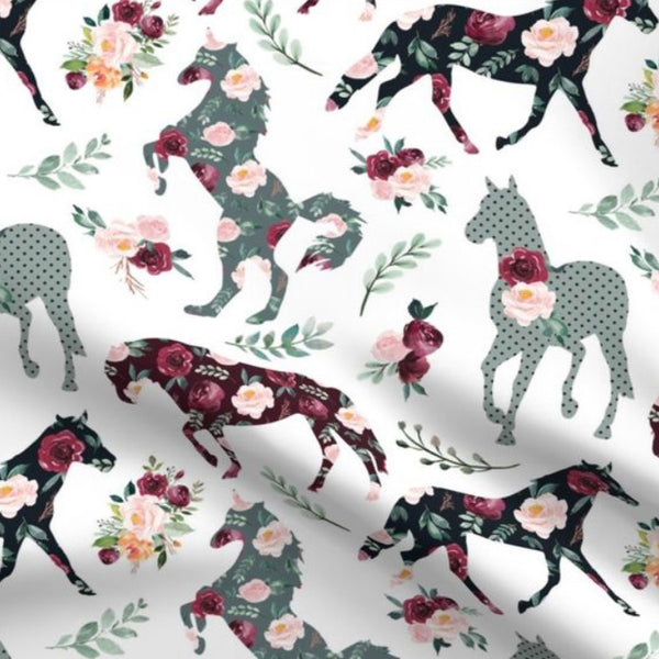 Limited Edition Spoonflower Paprika Horses Minky Luxe Blanket Custom Order