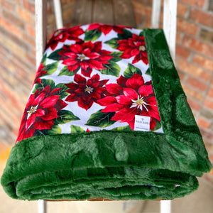 RTS Holiday Poinsettia Snuggle Blanket