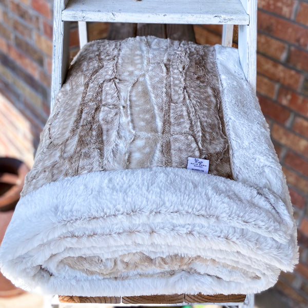 Popular Beige Fawn & Sand Frost Double Luxe Blanket