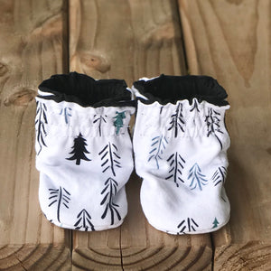 Limited Edition Reversible Forest Cotton Knit Booties