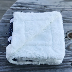 Easy Order Bearfoot Navy Luxe Snuggle Blanket (2 backings)
