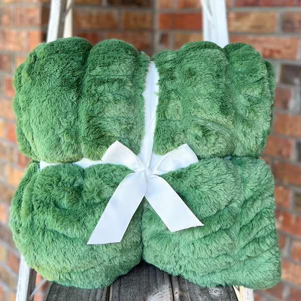 Last Chance! Finished Luxe Milan Blanket in Basil