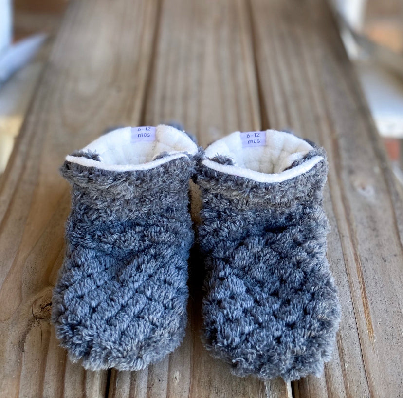 Classic Style Booties 6-12 months - 5" Sole Ready to Ship
