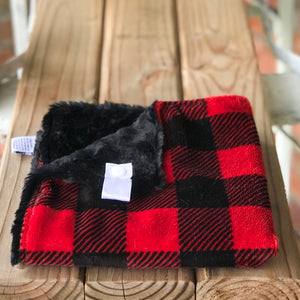 RTS Buffalo Plaid Scarlet Luxe Snuggle Lovey