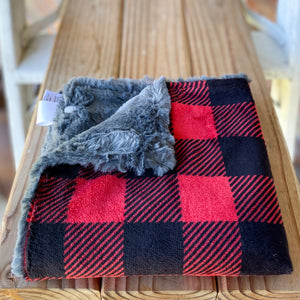 RTS Buffalo Plaid Scarlet Luxe Snuggle Lovey