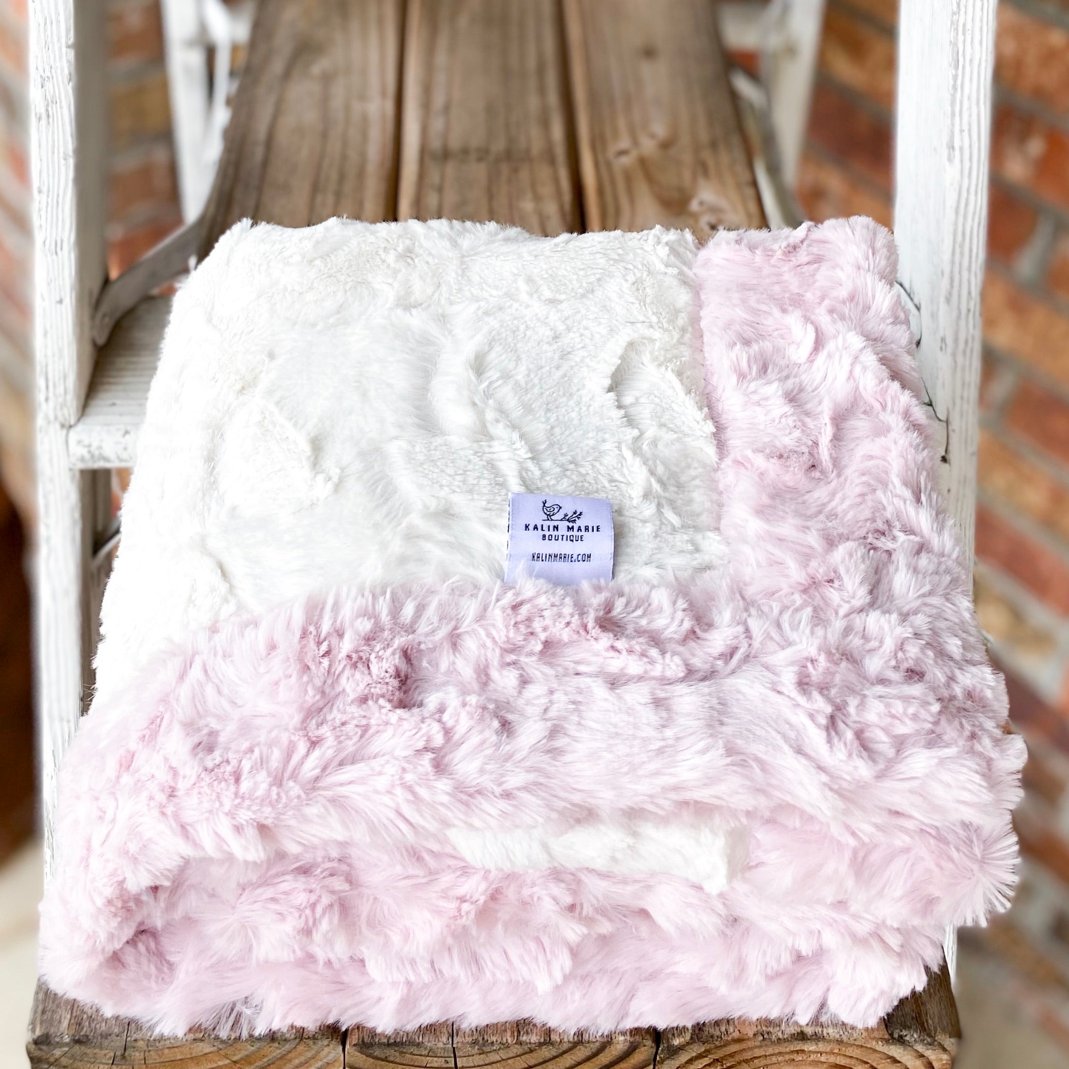 Easy Order Natural Hide & Ice Pink Glacier Double Luxe Blanket