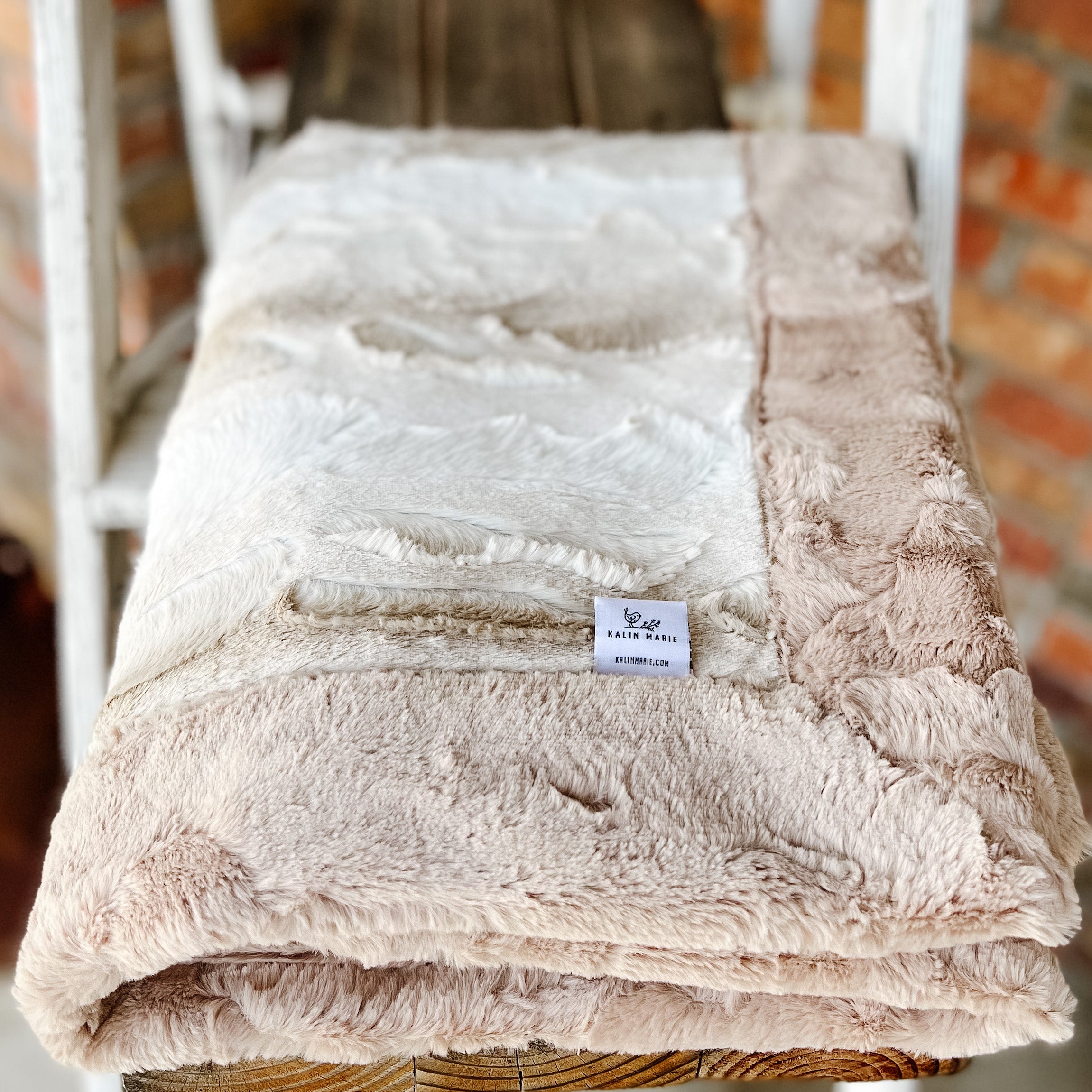 RTS Biscotti Angora & Safari Hide Luxe Blanket