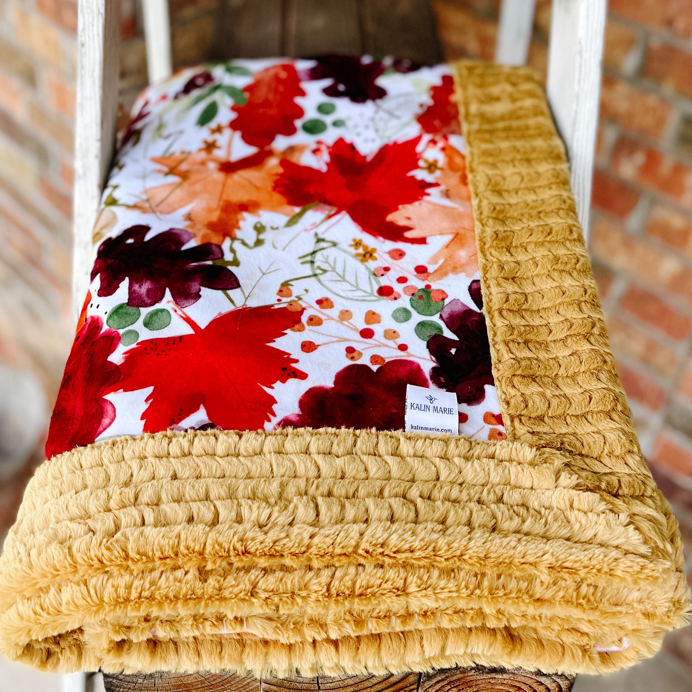 Last Chance! RTS Autumn Leaves Harvest Luxe Snuggle Blankets