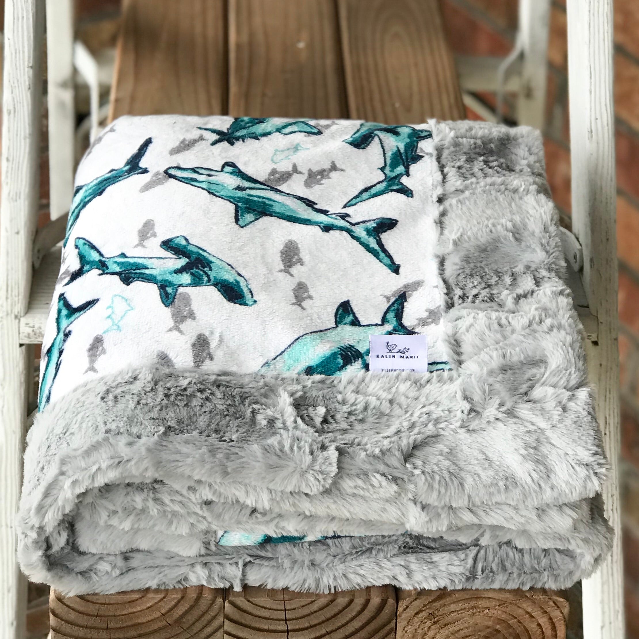 Easy Order Fintastic Teal Luxe Smooth Minky Lovey